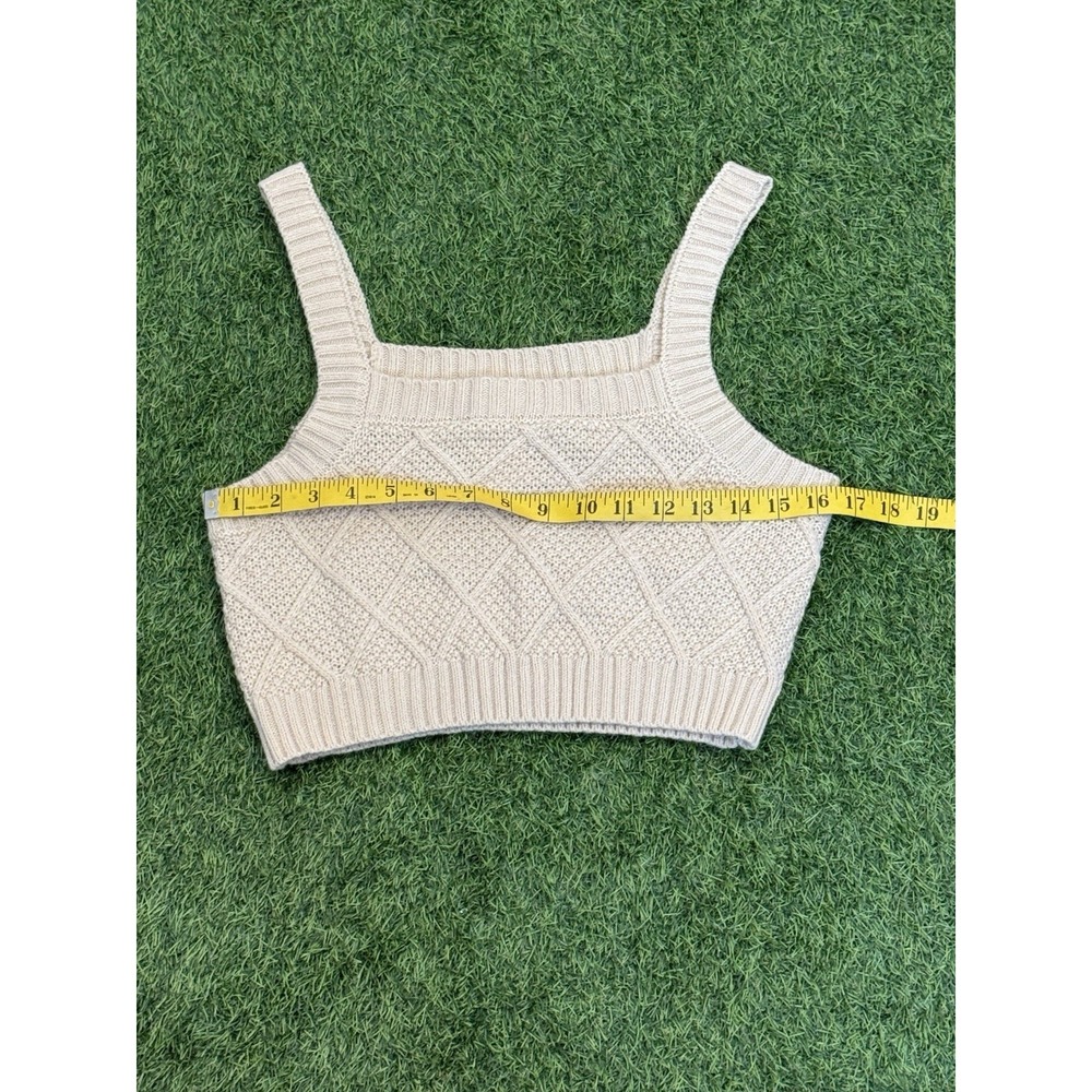 Womens Knit Set Medium Tan Neutral Two‎ Piece Crop Top Flare Pants NWT Baevely - Picture 7 of 12